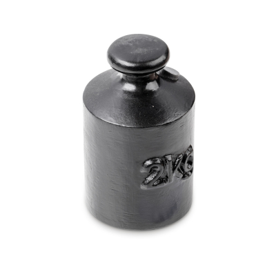 M3 2 kg Pr&uuml;fgewicht Knopf, Gusseisen lackiert