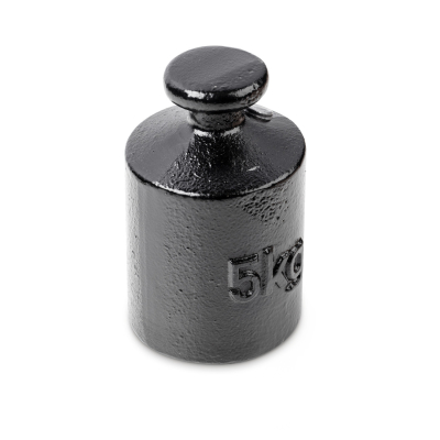 M3 5 kg Pr&uuml;fgewicht Knopf, Gusseisen lackiert