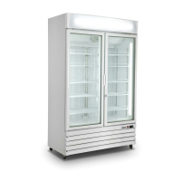 SARO Kühlschrank mit 2 Glastüren - weiß,...