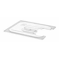 HENDI Gastronorm-Deckel mit Sous-Vide-Stick-Aussparung, GN 1/2, Transparent, 265x325mm