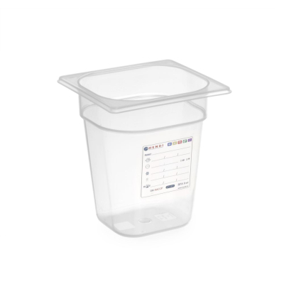 HENDI Gastronorm Beh&auml;lter 1/6, GN 1/6, 1,6L, Transparent, 176x162x(H)100mm