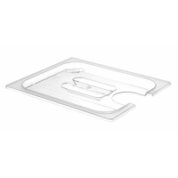 HENDI Gastronorm-Deckel mit Sous-Vide-Stick-Aussparung, GN 1/2, Transparent, 265x325mm