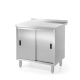 HENDI Wandarbeitstische mit Schrank und Schiebet&uuml;ren &euro;&ldquo; verschwei&szlig;t , Profi Line, 800x600x(H)850mm