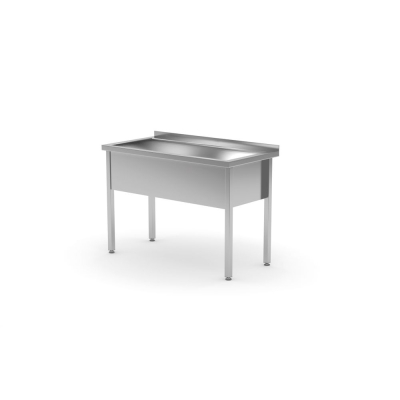 HENDI Einzelsp&uuml;ltisch - geschwei&szlig;t, Tiefe 700 mm, Becken 300 mm, Profi Line, 1000x700x(H)850mm