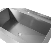 HENDI Einzelsp&uuml;ltisch - geschwei&szlig;t, Tiefe 700 mm, Becken 300 mm, Profi Line, 1000x700x(H)850mm