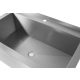 HENDI Einzelsp&uuml;ltisch - geschwei&szlig;t, Tiefe 700 mm, Becken 300 mm, Profi Line, 1000x700x(H)850mm