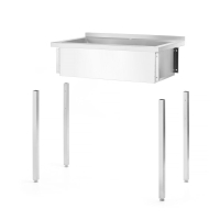 HENDI Einzesp&uuml;ltisch Budget Line - geschraubt, Tiefe 600 mm, Budget Line, 1000x600x(H)850mm