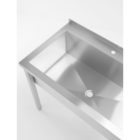 HENDI Einzesp&uuml;ltisch Budget Line - geschraubt, Tiefe 600 mm, Budget Line, 1000x600x(H)850mm