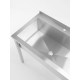 HENDI Einzesp&uuml;ltisch Budget Line - geschraubt, Tiefe 600 mm, Budget Line, 1000x600x(H)850mm