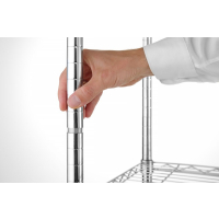 HENDI Lagerregal mit 5 Regalen, Chrom, 910x455x(H)1830mm