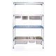 HENDI Regalsystem aus Aluminium f&uuml;r GN Beh&auml;lter, 1120x355x(H)1685mm