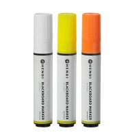 HENDI Kreidemarker 15 mm, 1x wei&szlig;, 1x orange, 1x gelb, 3 Stk