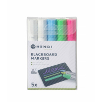 HENDI Kreidemarker 6 mm, 1x pink, 1x gr&uuml;n, 1x blau, 2x wei&szlig;