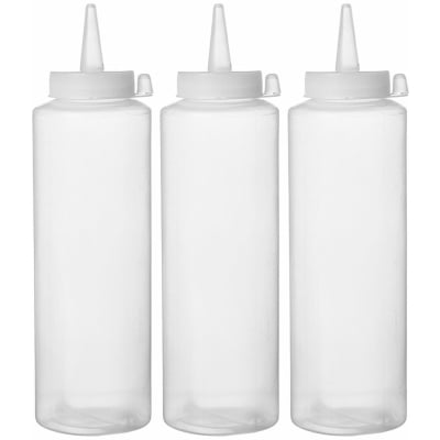 HENDI Spenderflaschen, 3er Set, 0,2L, Transparent, 3 Stk., &oslash; 50x(H)185mm