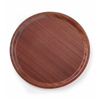 HENDI Serviertablett Woodform, Mahagoni, &oslash; 380x(H)15mm