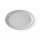 HENDI Fast-Food-Tablett aus Polypropylen, oval, Grau, 265x195x(H)15mm