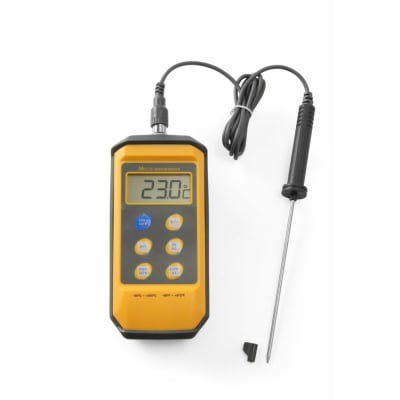 HENDI Sto&szlig;fester Thermometer mit Digitalanzeige und Stiftsonde, 195x85x(H)45mm