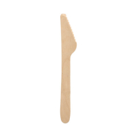 Papstar 100 Messer, Holz &quot;pure&quot; 16,5 cm