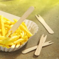 1000 Pommes-Frites-Gabeln, Holz &quot;pure&quot; 8,5 cm