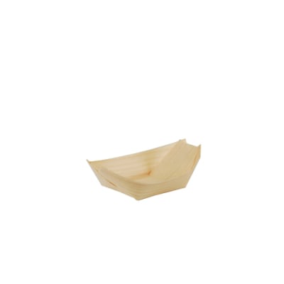 50 Fingerfood - Schalen, Holz &quot;pure&quot; 11 cm x 6,5 cm &quot;Schiffchen&quot;