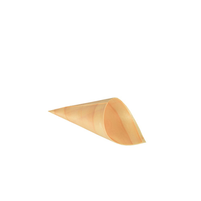 Papstar 50 Fingerfood - Spitzt&uuml;ten, Holz "pure" &Oslash; 4,5 cm x 8,5 cm