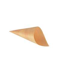 Papstar 50 Fingerfood - Spitzt&uuml;ten, Holz "pure" &Oslash; 6,5 cm x 12,5 cm