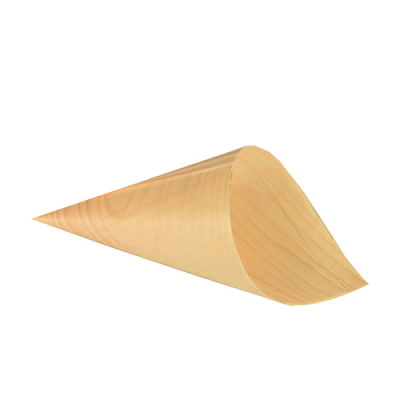 Papstar 50 Fingerfood - Spitzt&uuml;ten, Holz "pure" &Oslash; 8 cm x 15,5 cm