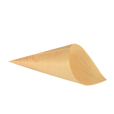 Papstar 50 Fingerfood - Spitzt&uuml;ten, Holz "pure" &Oslash; 9,5 cm x 18 cm