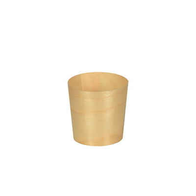 Papstar 50 Fingerfood - Schalen, Holz "pure" rund &Oslash; 4,5 cm x 4,5 cm