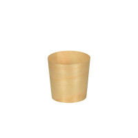 Papstar 50 Fingerfood - Schalen, Holz "pure" rund &Oslash; 4,5 cm x 4,5 cm