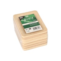 50 Fingerfood - Teller, Holz &quot;pure&quot; eckig 12 cm...