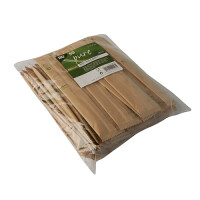 Papstar 50 Messer, Holz &quot;pure&quot; 16,5 cm einzeln verpackt in Papierbeutel