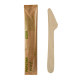 Papstar 50 Messer, Holz &quot;pure&quot; 16,5 cm einzeln verpackt in Papierbeutel