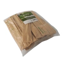 Papstar 50 Gabeln, Holz &quot;pure&quot; 15,5 cm einzeln verpackt in Papierbeutel