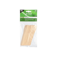 25 Snack-Gabeln, Holz &quot;pure&quot; 12,1 cm