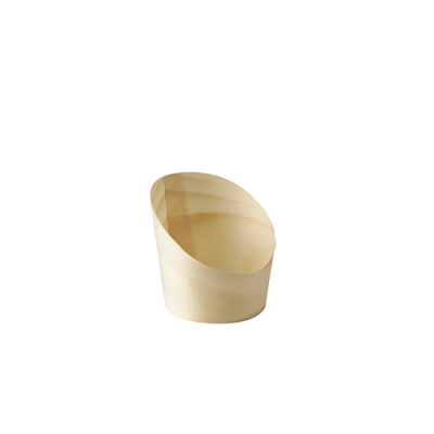 Papstar 50 Snackbecher, Holz "pure" &Oslash; 5,5 cm x 6,5 cm