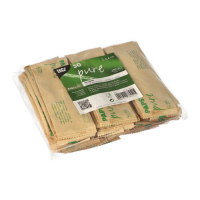 Papstar 50 Eisl&ouml;ffel, Holz &quot;pure&quot; 9,4 cm einzeln verpackt in Papierbeutel