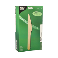 100 Messer, Holz &quot;pure&quot; 16,5 cm gewachst