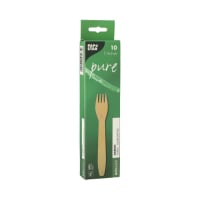 Papstar 10 Gabeln, Holz &quot;pure&quot; 16 cm