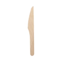 Papstar 10 Messer, Holz &quot;pure&quot; 16,5 cm