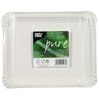 250 Teller, Pappe &quot;pure&quot; eckig 16,5 cm x 20 cm...