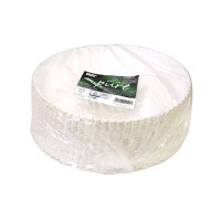 Papstar 50 Teller, Pappe "pure" rund &Oslash; 24 cm x 2 cm weiss