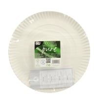 100 Teller, Pappe &quot;pure&quot; rund &Oslash; 26 cm &Acirc;&middot; 2 cm weiss