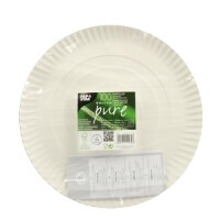 Papstar 100 Teller, Pappe "pure" rund &Oslash; 26 cm x 2 cm weiss
