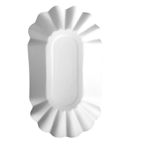 Papstar 250 Schalen, Pappe &quot;pure&quot; oval 10,5 cm x 20 cm x 3,5 cm weiss