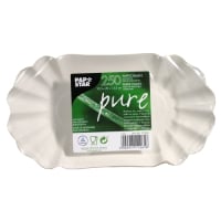 Papstar 250 Schalen, Pappe &quot;pure&quot; oval 10,5 cm x 20 cm x 3,5 cm weiss