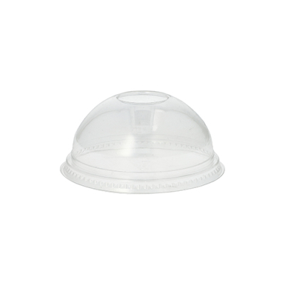 50 Dom-Deckel "Hurricane", PET rund &Oslash; 9,5 cm x 4,5 cm glasklar ohne Lochung