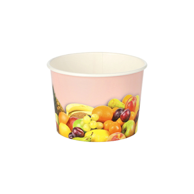 200 Eisbecher, Pappe rund 150 ml &Oslash; 7,7 cm x 5,5 cm "Fr&uuml;chte"