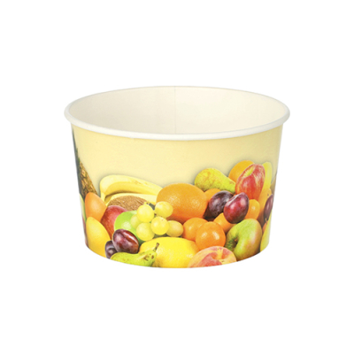200 Eisbecher, Pappe rund 250 ml &Oslash; 10 cm x 6 cm "Fr&uuml;chte"