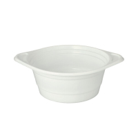 100 Suppenschalen, PP rund 750 ml &Oslash; 15,6 cm x 6,5 cm weiss mit Anfasser
